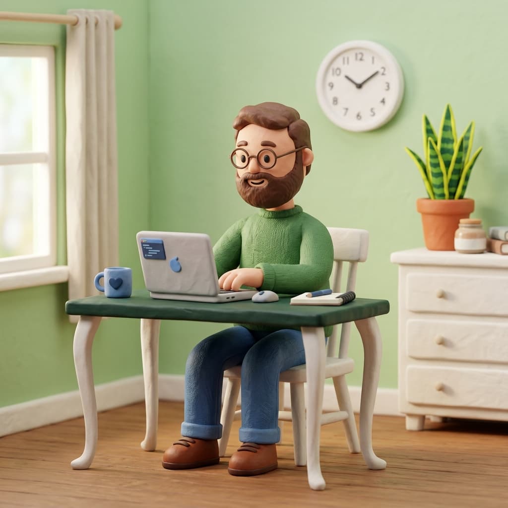3D Creative Workspace Scene